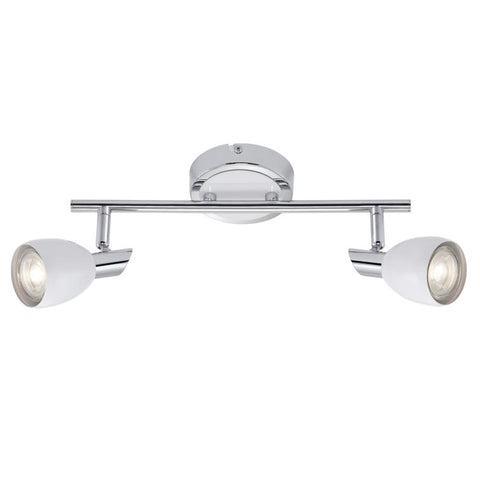 schiene 2 flg. gu10 15 led 3w chrom-weiß