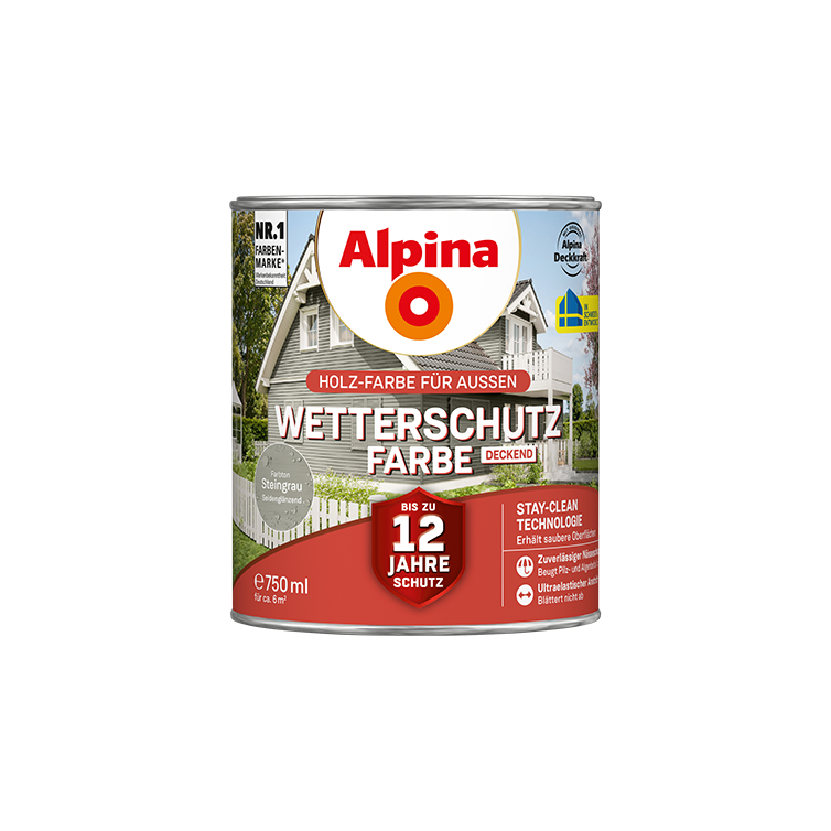 wetterschutzfarbe steingrau 750ml