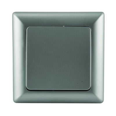 a/w-schalter mit rahmen genua silber