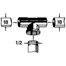 cu-t-stück 18mmx1/2