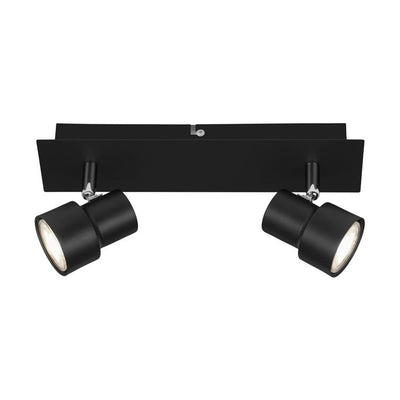 deckenleuchte led 2xled/gu10/5w schwarz
