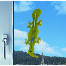 thermometer gecko fürs fenster grün