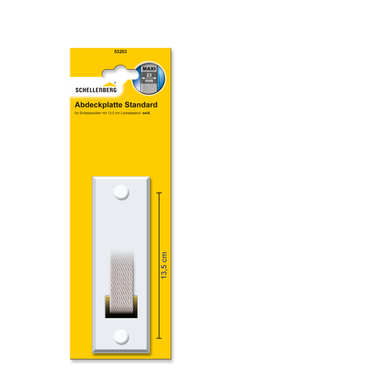 abdeckplatte weiß lochabstand 13,5 cm