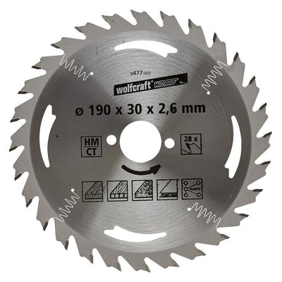 kreissägeblatt hm z28 190x30 mm