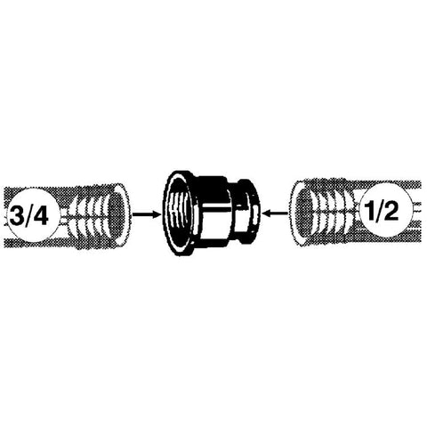 reduzier muffe rotguss 3240 3/4"x1/2"