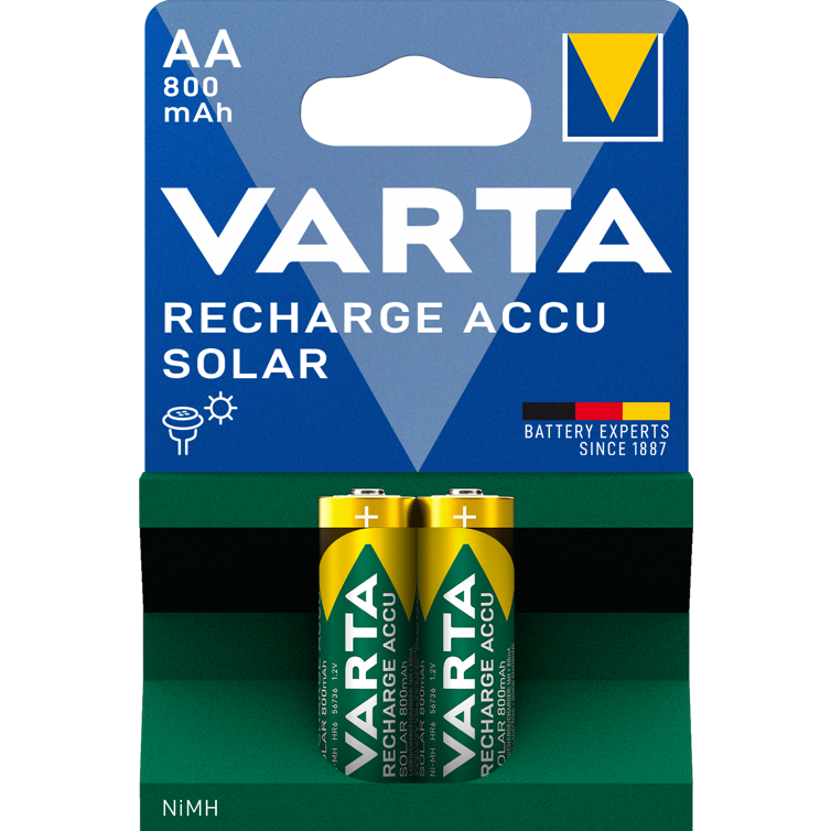 akku solar aa 800mah 2er