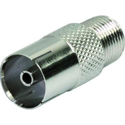adapter f-st/koax-st silber