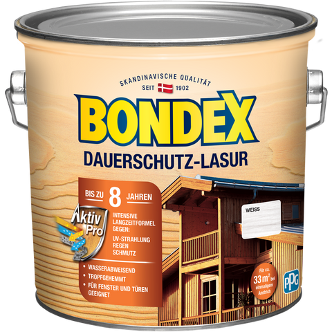 bondex dauerschutz lasur weiß 2,5l