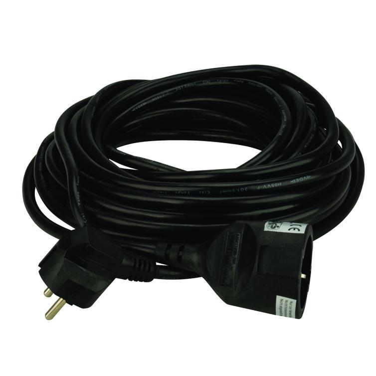 verlängerung schwarz h05vv-f 3g1,5mm²10m