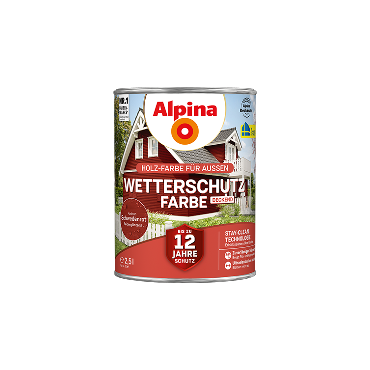 wetterschutzfarbe schwedenrot 2,5l