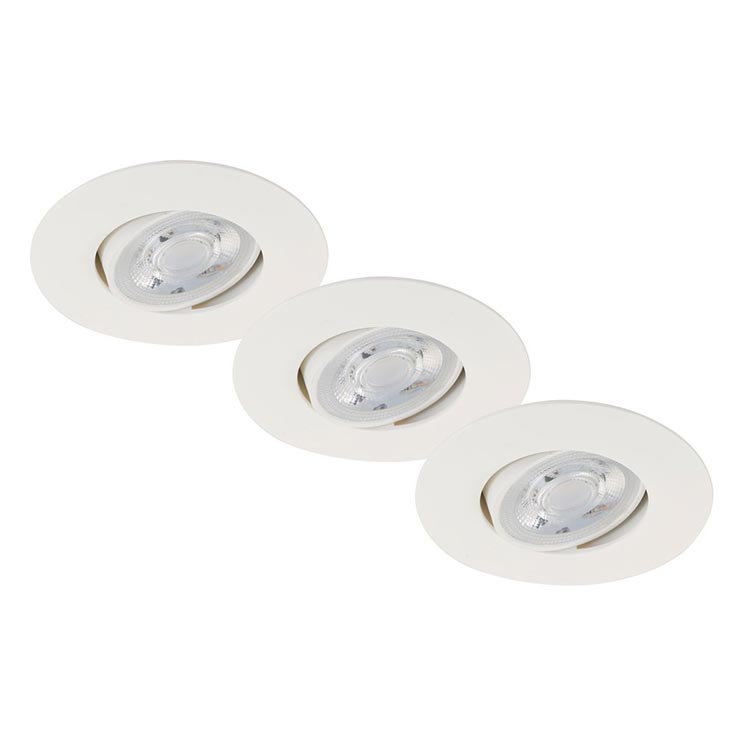3er-Set LED Einbauleuchte, dimmbar