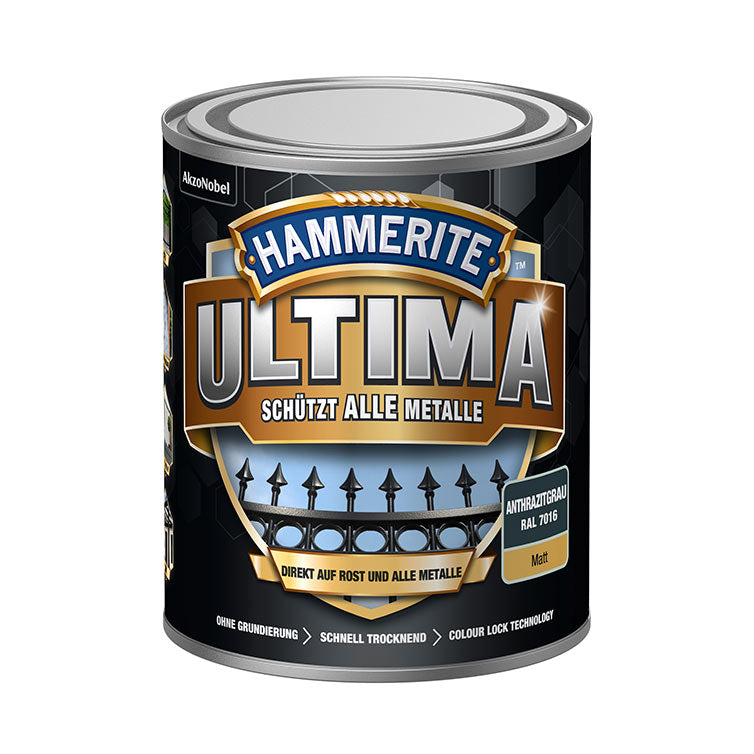 Hammerite Ultima Metallschutzlack anthrazitgrau matt