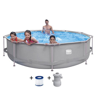 Stahlrahmen-Pool Ø 360 x 76 cm