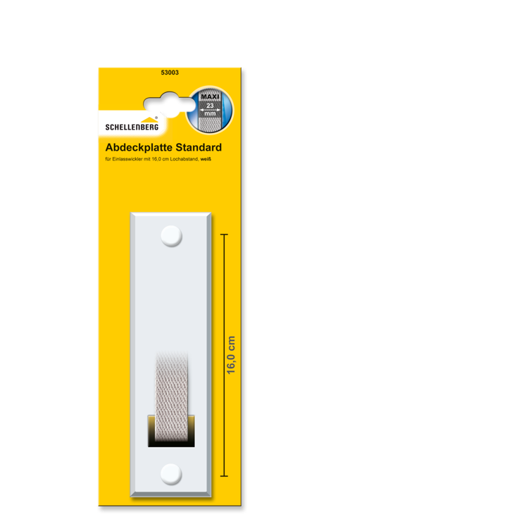 abdeckplatte weiß lochabstand 16,0 cm