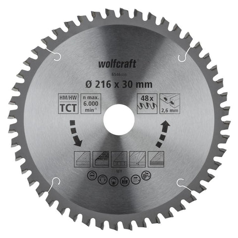 kapp-/gehrungssägebl. hm 48zähne ø216 mm