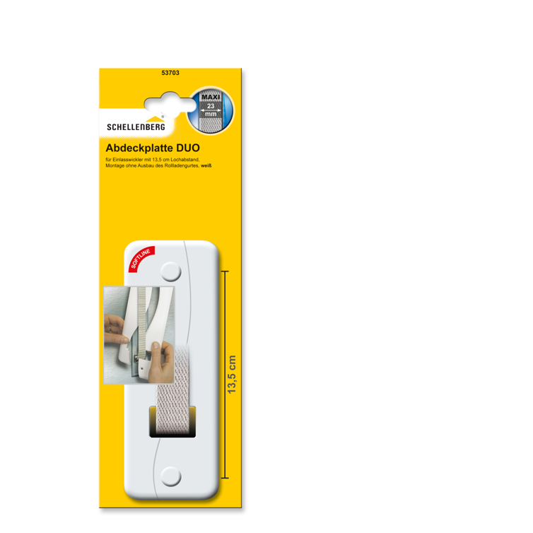 abdeckplatte softline weiß 13,5 cm