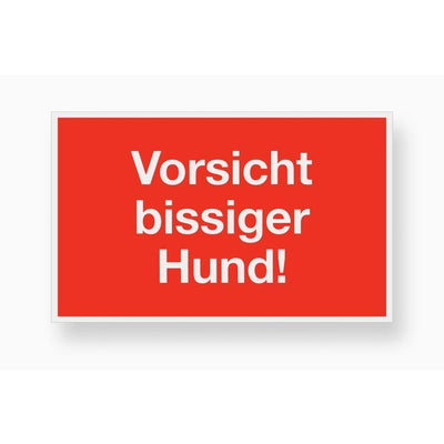 schild vorsicht bissiger hund 150x250 mm