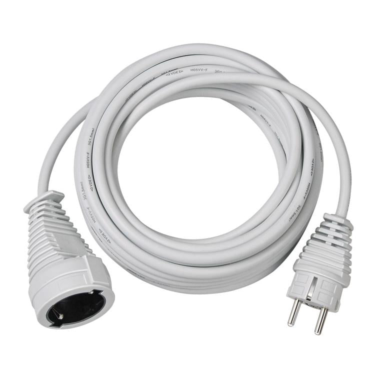 verlängerungskabel h05vv f 3g1,5 weiß 5m