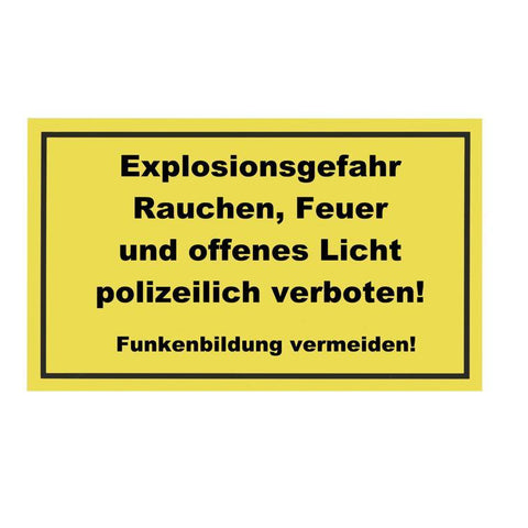 schild explosionsgefahr rauchen feuer