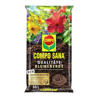 compo sana qualitäts blumenerde 50l