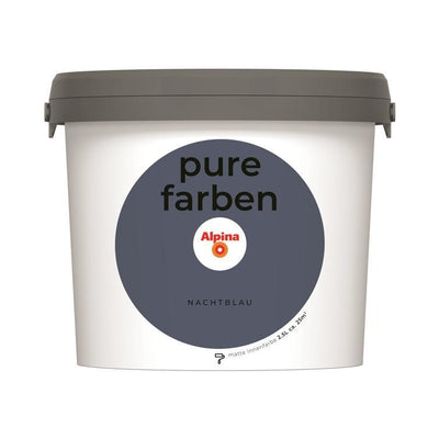Wandfarbe Pure Farben 2,5L Hochwertige Innenwandfarbe für Wohnräume atmungsaktiv