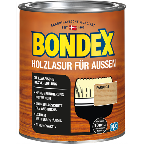 bondex holzlasur außen farblos 0,75l