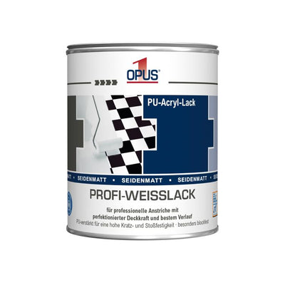 opus1 profi weisslack seidenmatt 0,75l