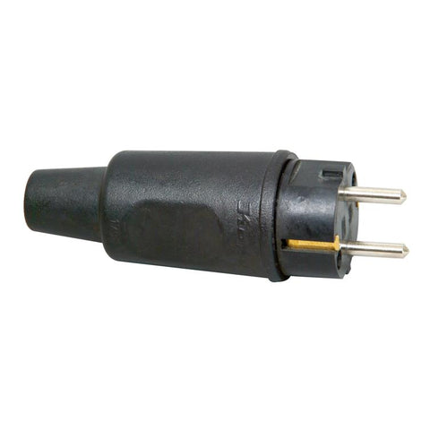 stecker vollgummi m.knickschutz schwarz