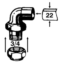 cu-winkelverschraubung 22 mm x 3/4