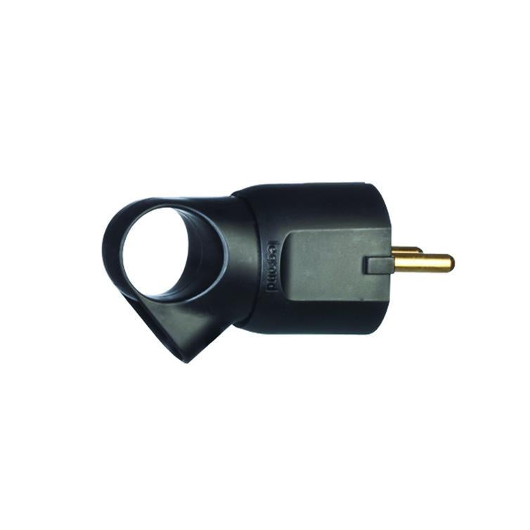 stecker mit abzugsgriff schwarz