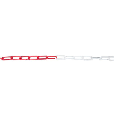 kunststoffkette rot/weiß 6 mm, 10 m
