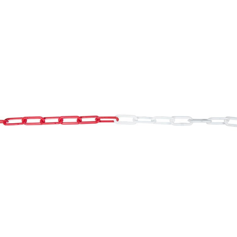 kunststoffkette rot/weiß 6 mm, 10 m