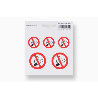 schild:rauchen verboten 2x4,5cm, 3x3,0cm