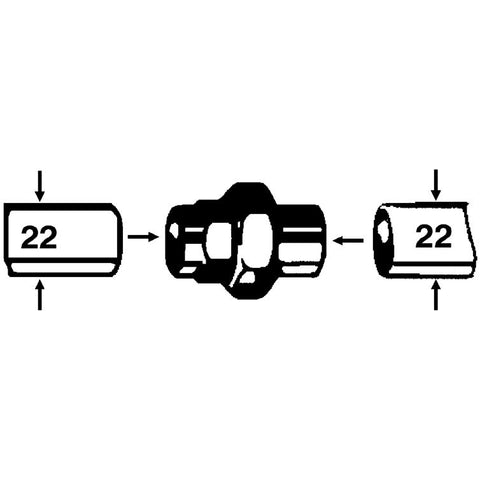 cu-rohrverschraubung 22 mm