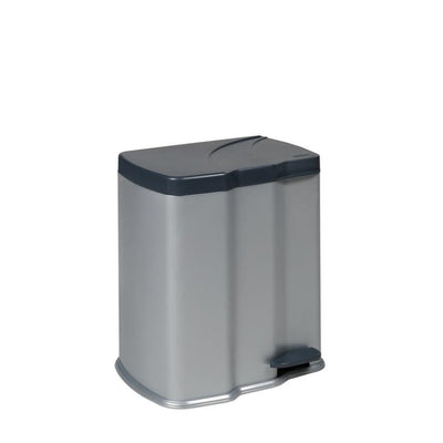 treteimer gunnar 7l+15l silber/anthrazit