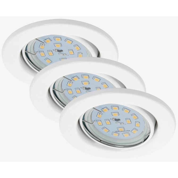 einbauleuchte 3er-set 3xled 5w 400lm