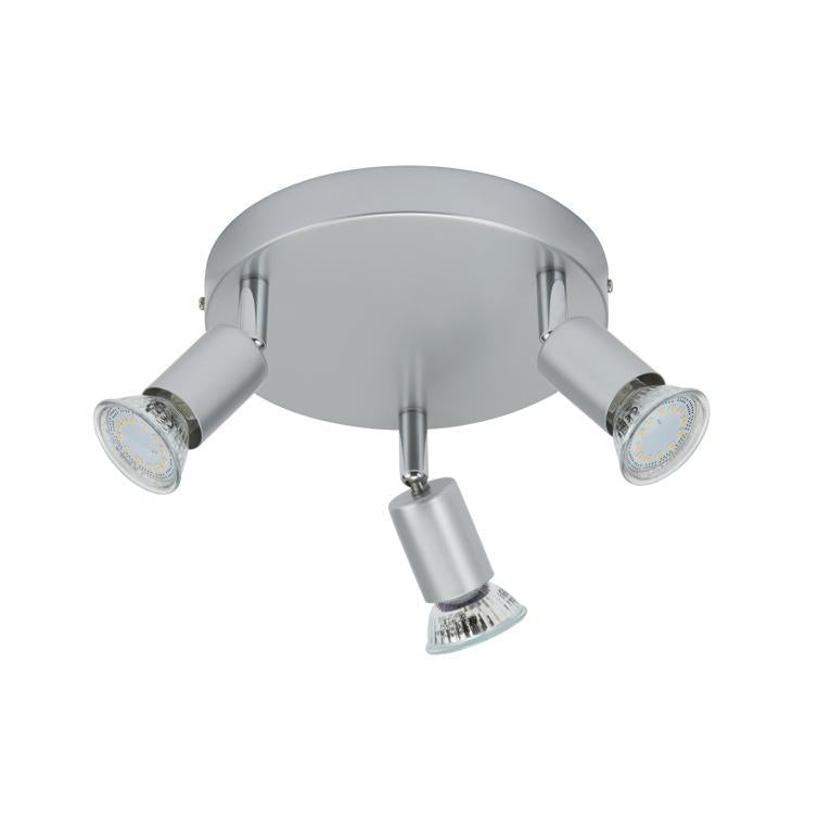 deckenleuchte 3xled gu10 3w titanfarbig