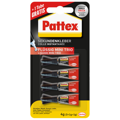 pattex sekundenkleber mini trio fluid