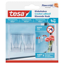 klebehaken transparent glas max. 1kg