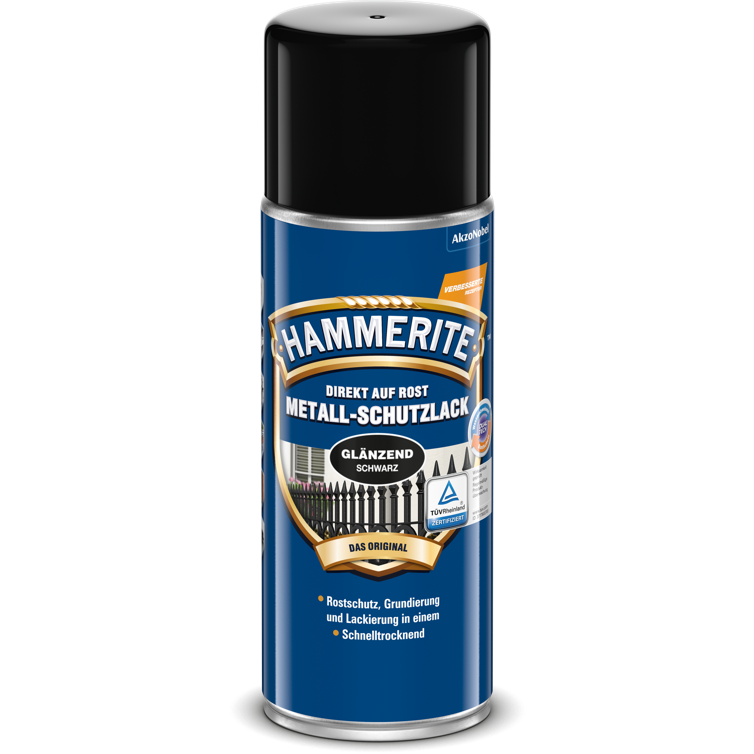 met.schutzlack schwarz glzd. 400ml