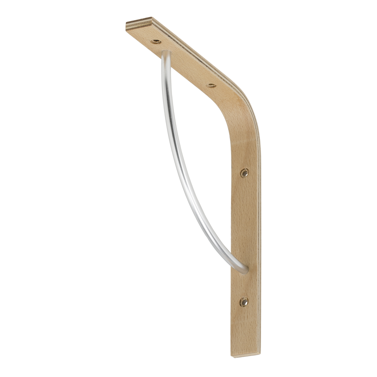 schichtholzkonsole buche/met. 170x200 mm