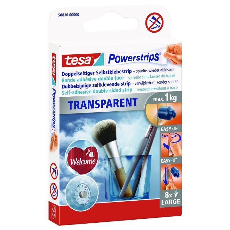 powerstrips transparent large 8 strips