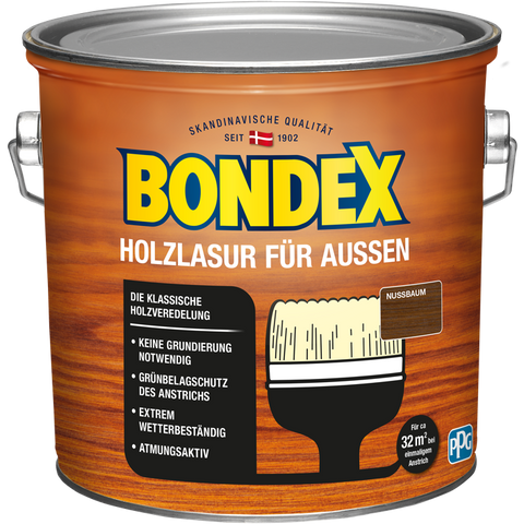 bondex holzlasur außen nussbaum 2,5l