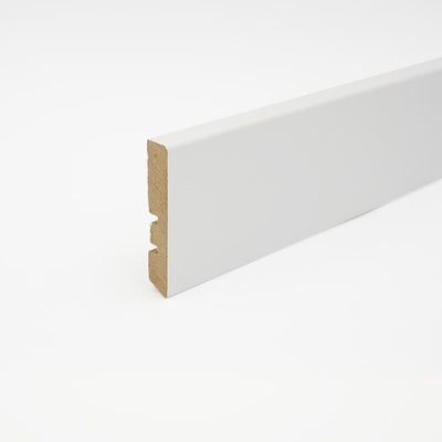 mdf sockell. flach 60 2,4m uni weiss