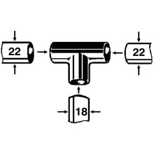 cu-reduzier-t-stück 22x18x22 mm