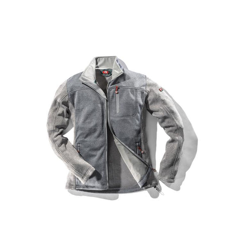 strick-fleecejacke marine/grau gr m