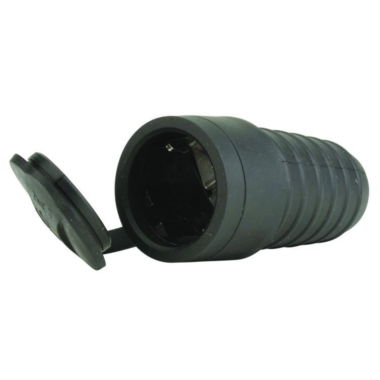 kupplung m.deckel schw.gummi pvc-einsatz