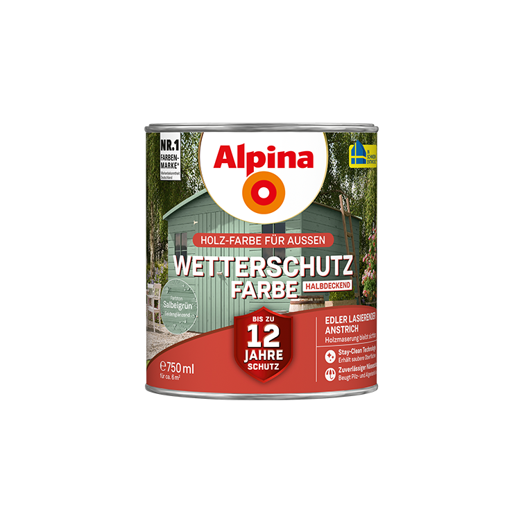wetterschutzfarbe salbeigrün 750ml