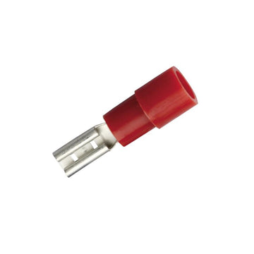 HEIDEMANN Flachsteckhülse 0,50–1,5 mm², rot, 25 Stück