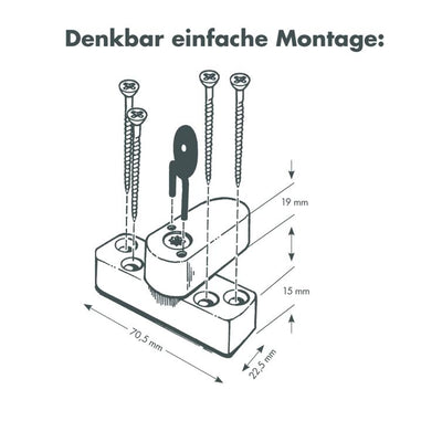 fenstersicherung 2-flügelig braun